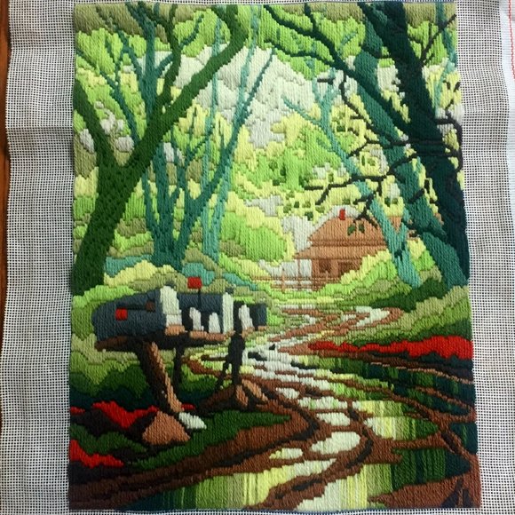 Horizons Designs Other - VTG Completed Needlepoint Stitchery Boho 1983